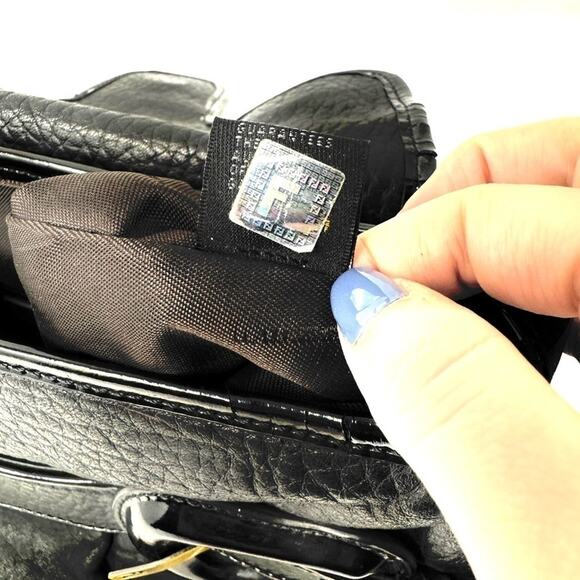 Fendi B. Bis Vintage Black Leather Flap Shoulder Bag - Picture 10 of 11